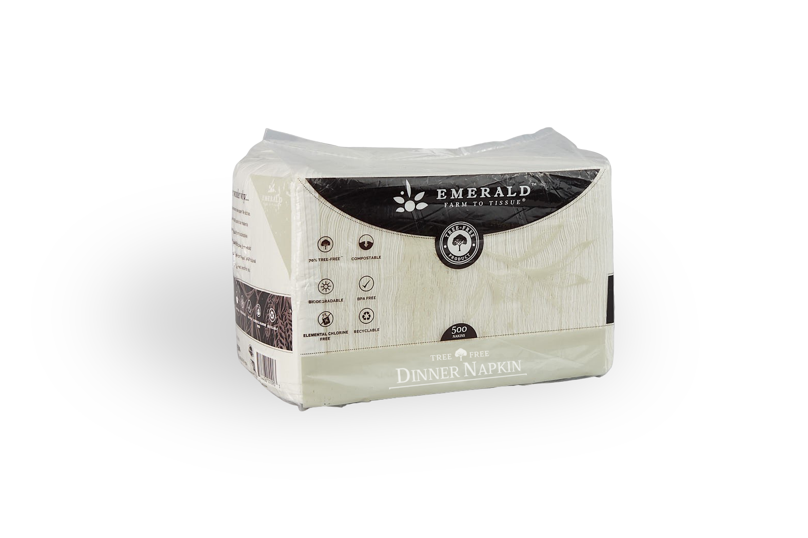 Tree Free Napkins Compostable, Biodegradable, Sustainable Emerald Brand